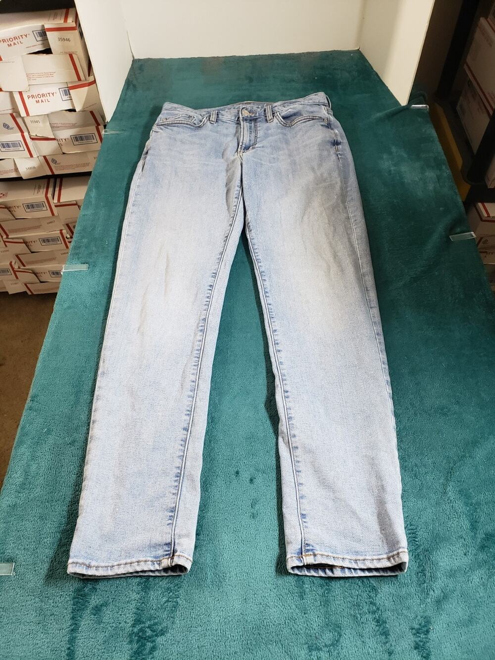 Banana Republic Jeans Size 31x32 Mens Blue Pant Stretch Mid Rise Travel Straight